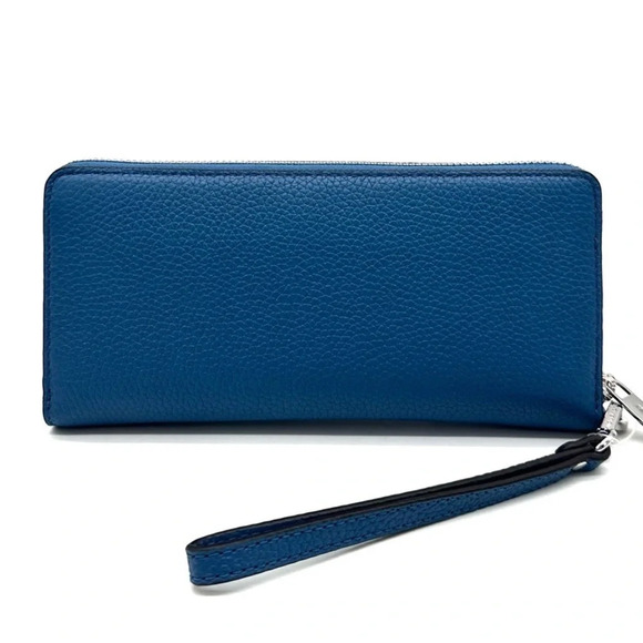Michael Kors Large Continental Wallet Wristlet Teal - Picture 7 of 9